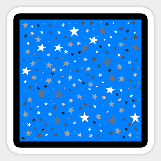 Stars In A Sea of Azure Blue Sticker by Neil Feigeles